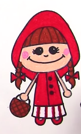 Красная шапочка для срисовки