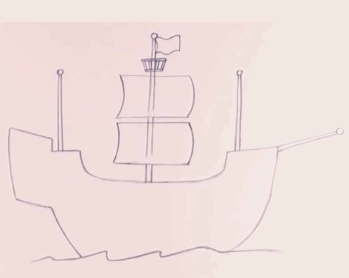 Разукрашка Летучий корабль