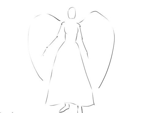 Рисование ангела поэтапно