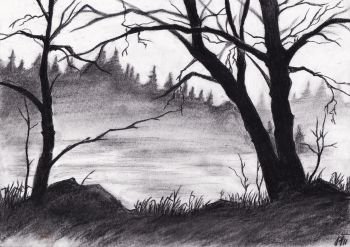 Рисование углем для детей