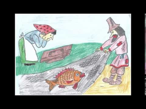 Раскраски из сказки о рыбаке и рыбке Пушкина