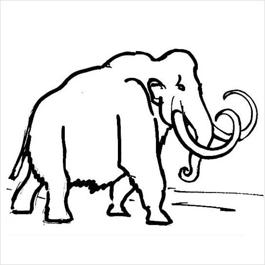 Мамонт рисунок карандашом