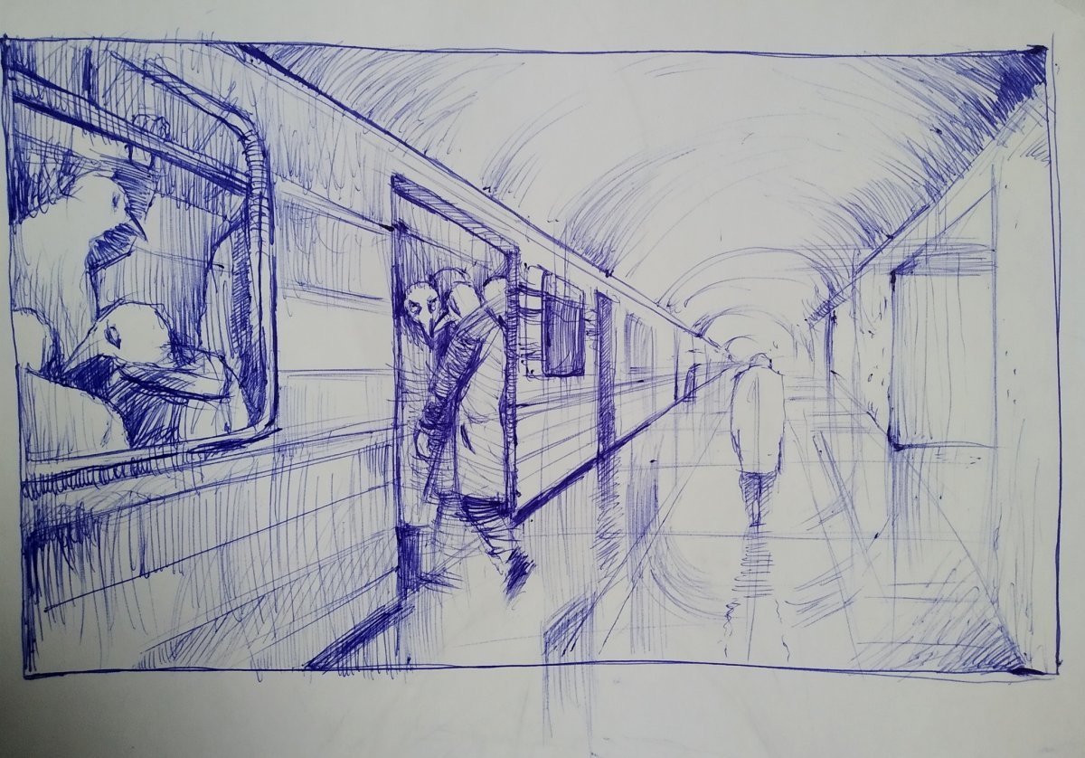 Рисунок на тему метро