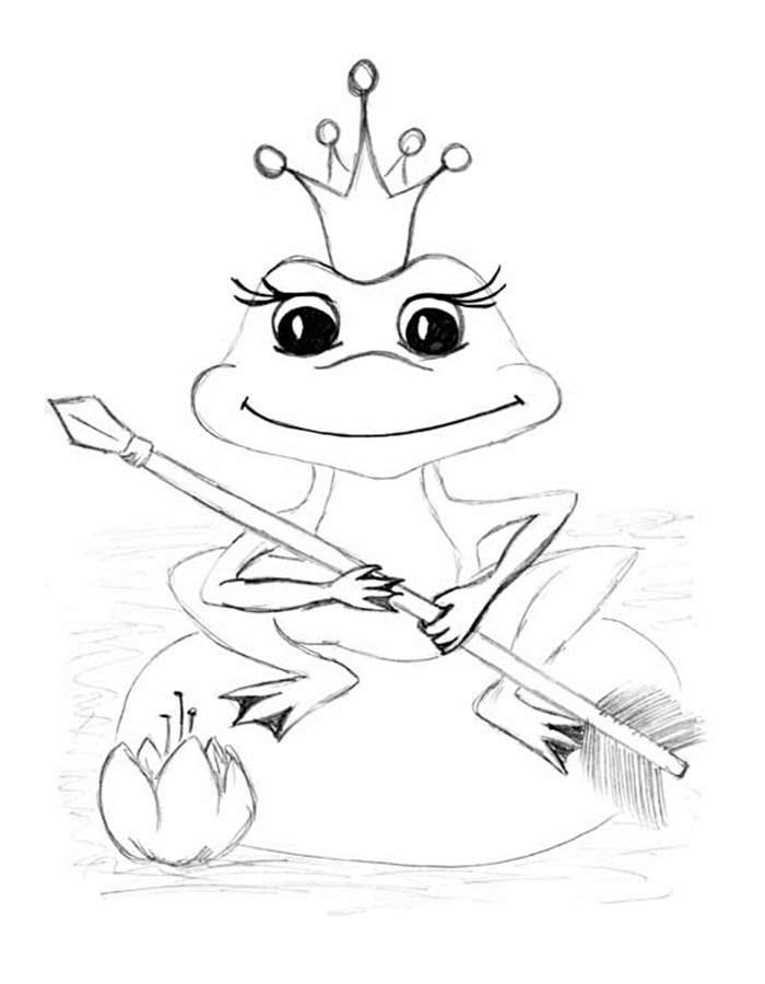 Царевна лягушка картинки для срисовки