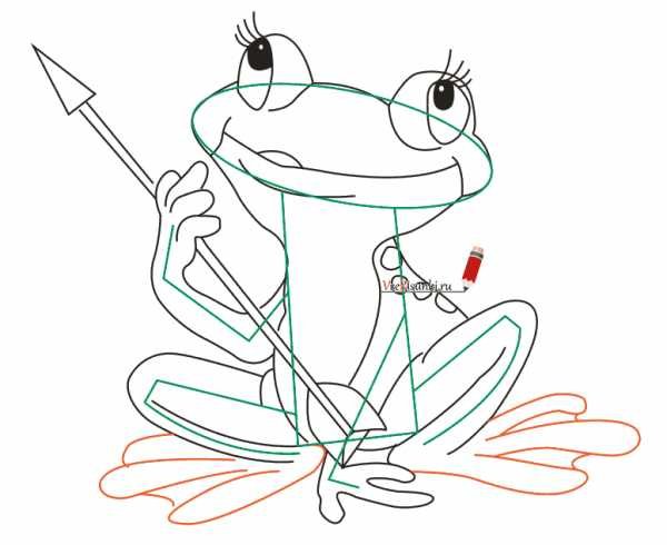 Царевна лягушка карандашом