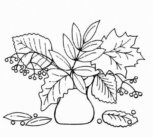 Рисование осенний букет