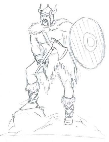 Викинг рисунок карандашом для срисовки