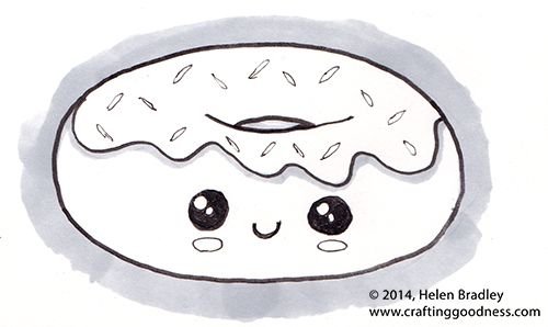 Милые рисунки пончики