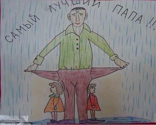 Рисунок папе на день рожедни