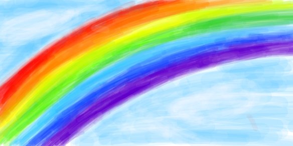 Радуга легкие рисунки (49 фото)
