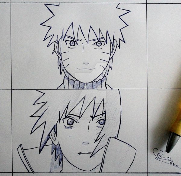 Нарисовать Наруто в режиме мудреца 6 путей