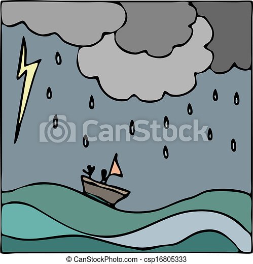 Шторм рисунок для детей