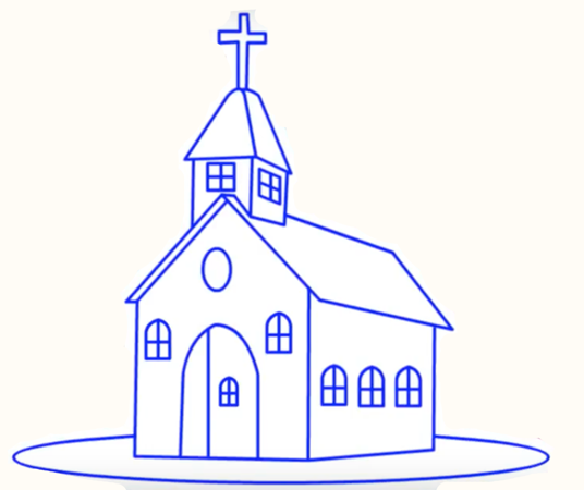 Храм раскраска