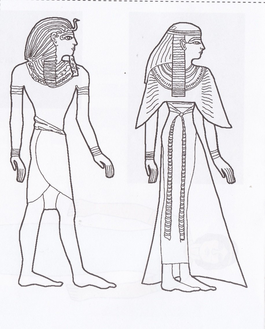 Костюм древнего Египта нарисова