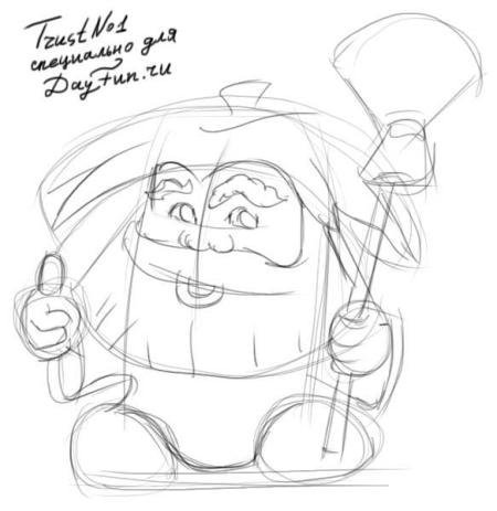 Домовой рисунок карандашом