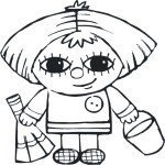 Расскраска домовёнок Кузя