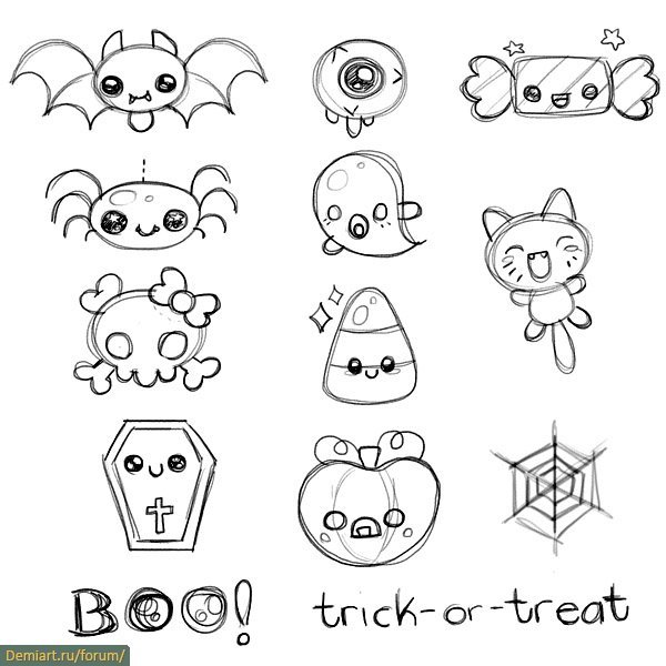 Мелкие рисунки карандашом