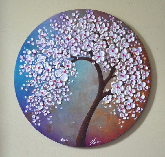 Холст для рисования круглый