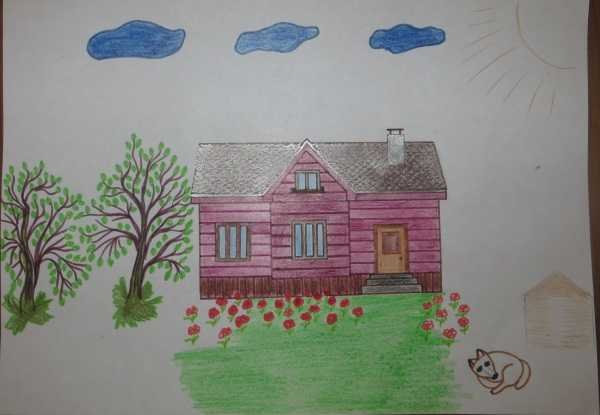 Домик порисовать