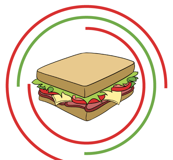 Как нарисовать бутерброд