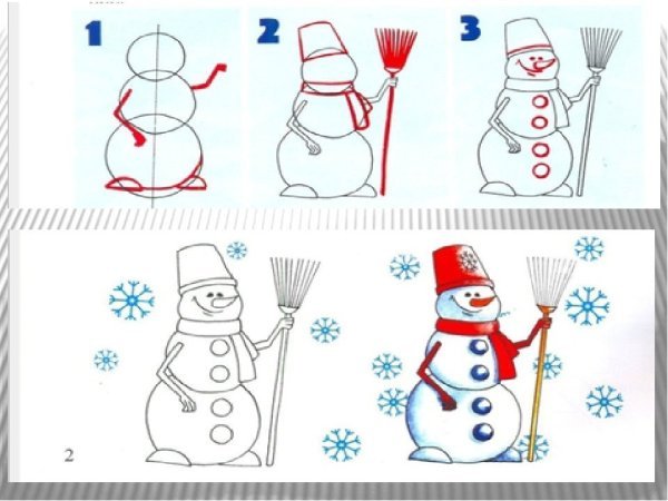 Новогодние картинки для срисовки