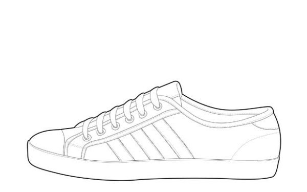 Кроссовки сбоку рисунок