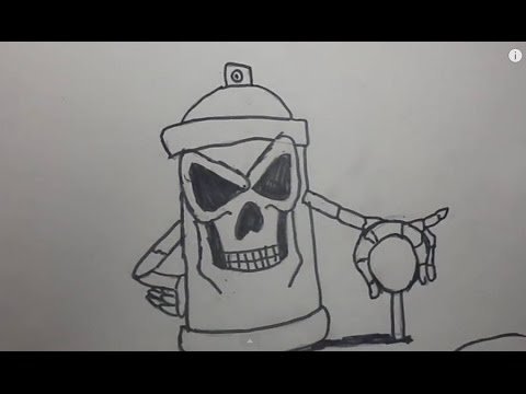 Рисовать баллончик граффити