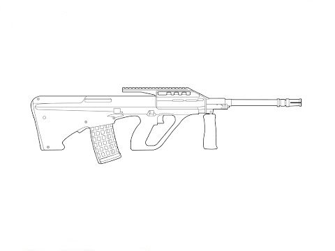Поэтапное рисование АК 47