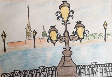 Рисунки на тему фонари на улицах города