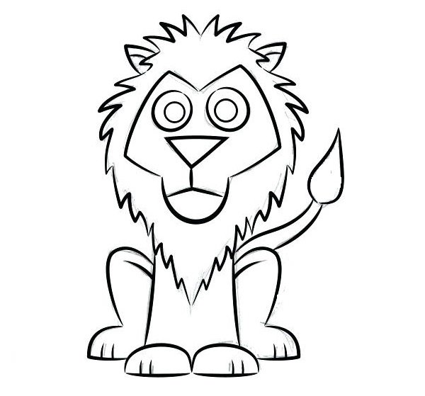 Лёгкий нарисованный Лев