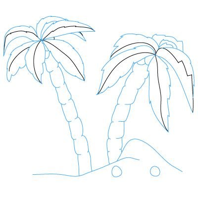 Поэтапное рисование пальмы для детей