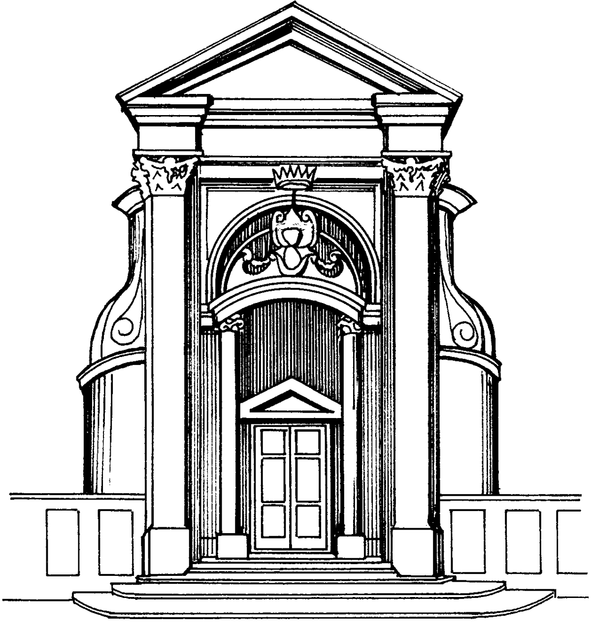 Рисунок 5 класс барокко. Церковь Сант Андреа Аль Квиринале. Темпьетто эпоха Возрождения. Стиль Барокко в архитектуре карандашом. Здание в стиле Барокко легко.