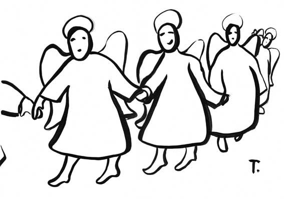 Хоровод раскраска