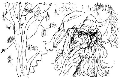 Мюд Мечев Калевала линогравюра