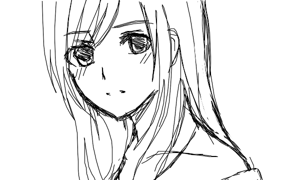 Аниме карандашом Асуна