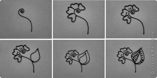 Узоры из хны на руку легкие