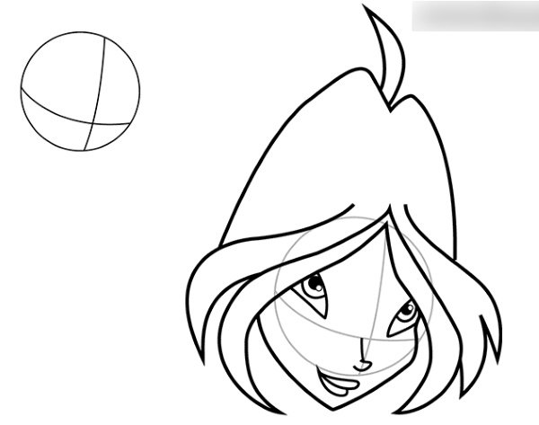 Поэтапное рисование Винкс Блум