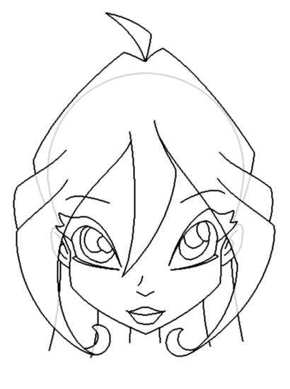 Блум Винкс лицо разукрашку