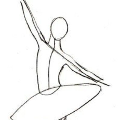 Балерина для срисовки карандашом