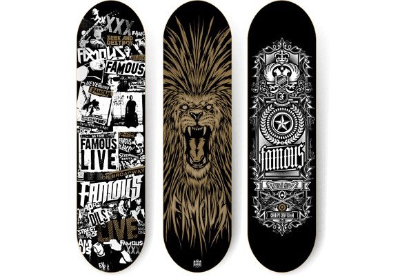 Разрисованный скейт