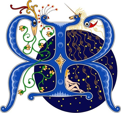 Буквица необычная