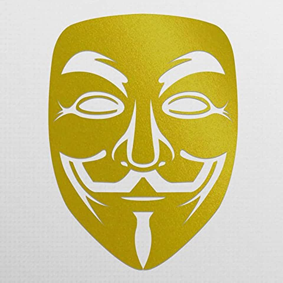Маска 5 стикеры. Анонимус в золотой маске. Маска Пабло анонимус. Маска короля анонимусов.