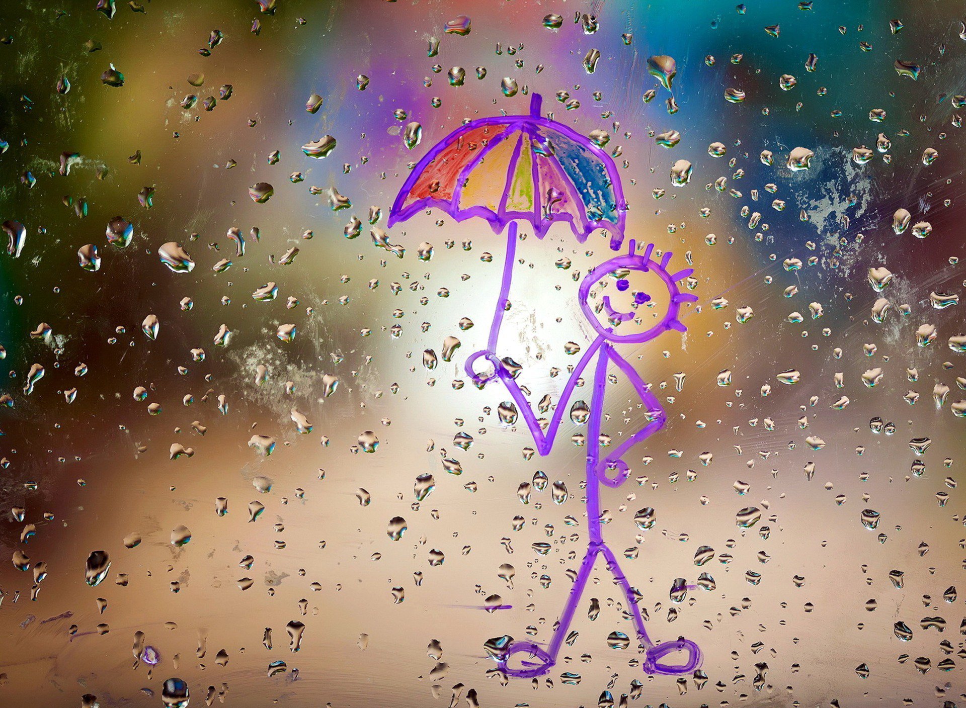 Летний дождь детский рисунок