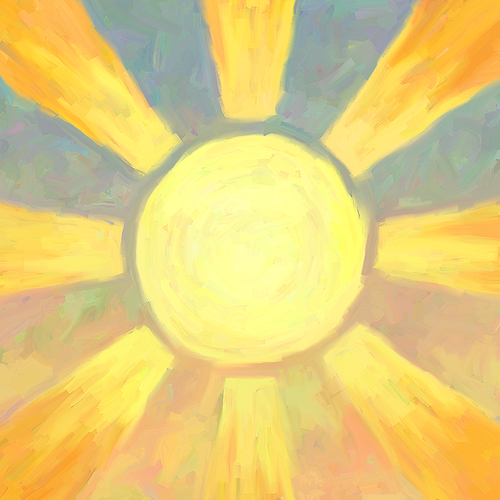 Солнышко с красками