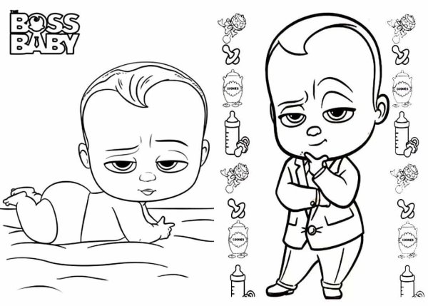 Босс молокосос персонажи раскраска