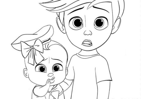 Босс молокосос раскраска