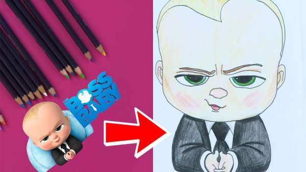 Босс молокосос трафарет