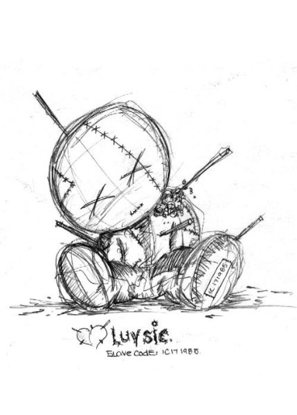 Татуировка кукла вуду эскиз