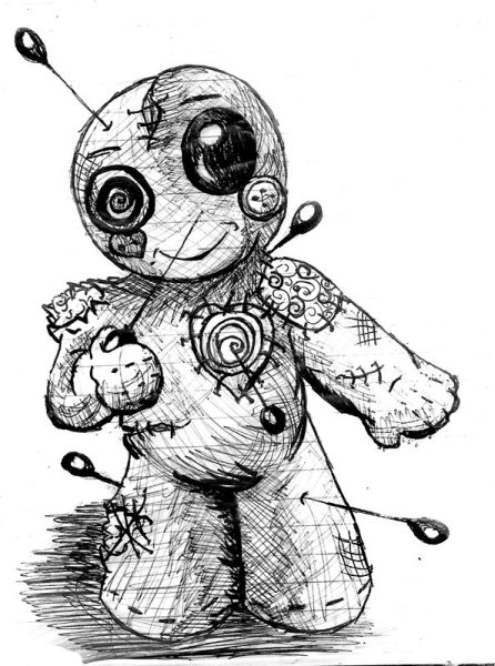 Кукла вуду нарисовать