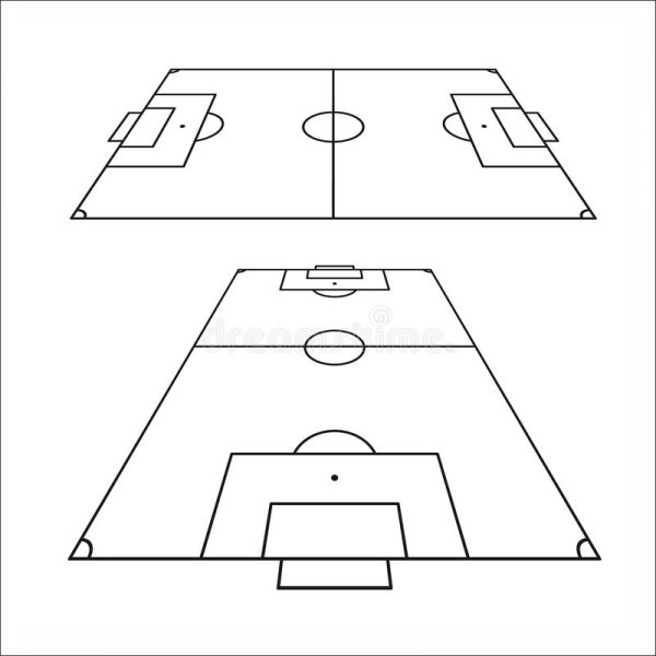 Футбольное поле карандашом